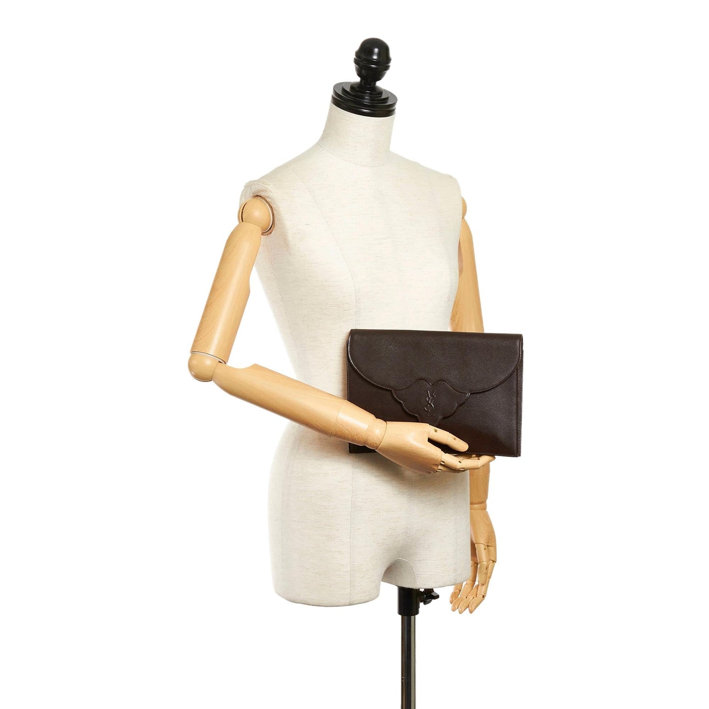 Saint Laurent Leather Clutch Bag (SHG-34712
