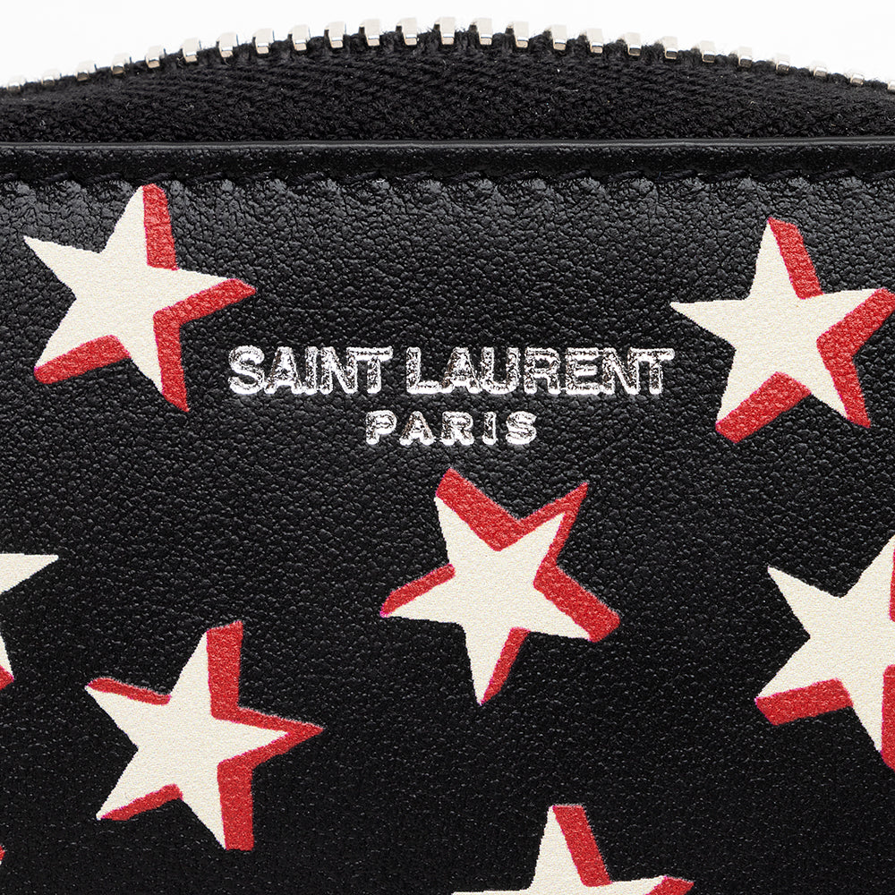 Saint Laurent Leather Star Zippy Wallet 18050