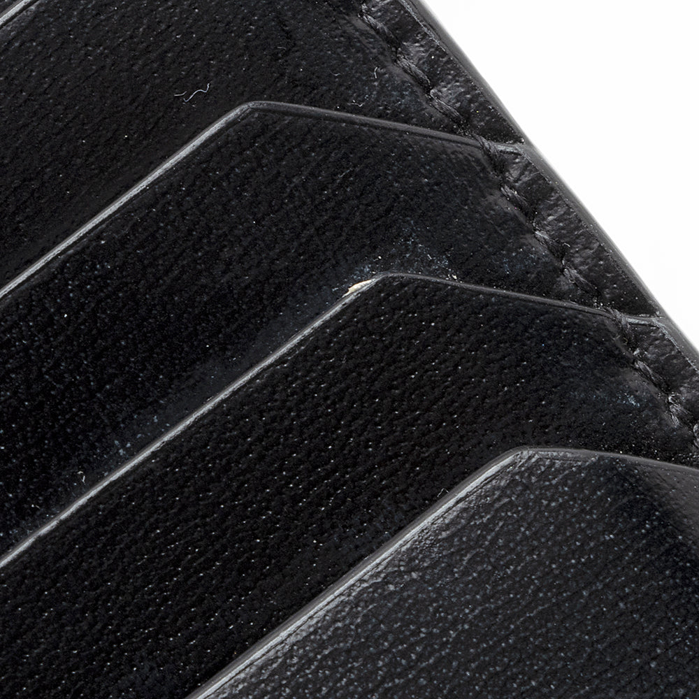 Saint Laurent Leather Tiny Cassandre Fragments Zipper Card Case 21818