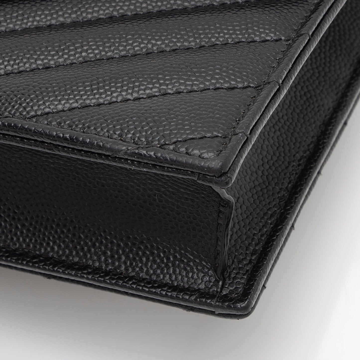 Saint Laurent Matelasse Grain de Poudre Monogram Envelope Chain Wallet 95fSun