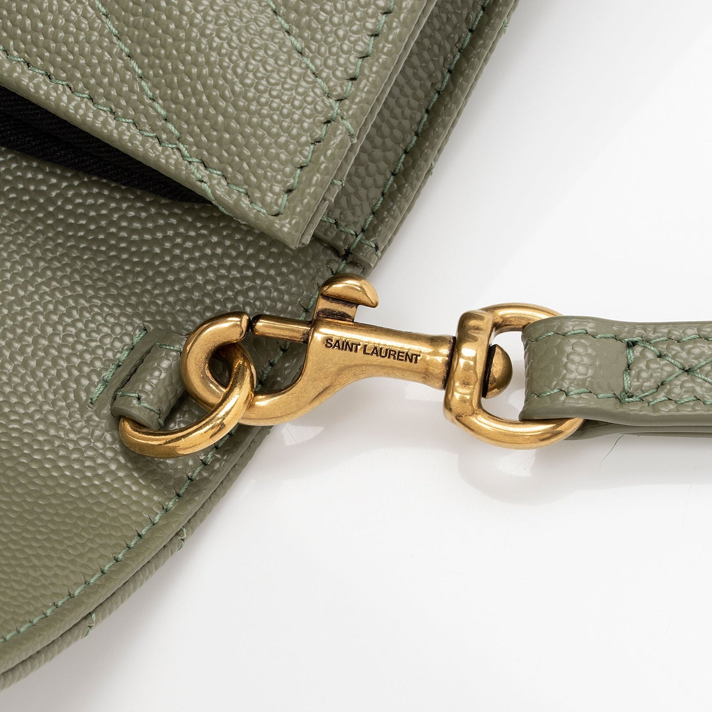 Saint Laurent Matelasse Grain de Poudre Monogram Envelope Pouch H63Wlo