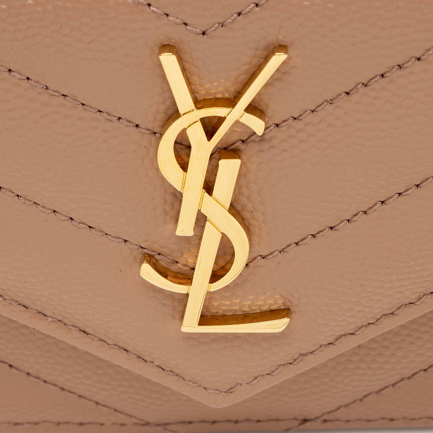 Saint Laurent Matelasse Grain de Poudre Monogram Fragments Flap Card Case 9N5wrw