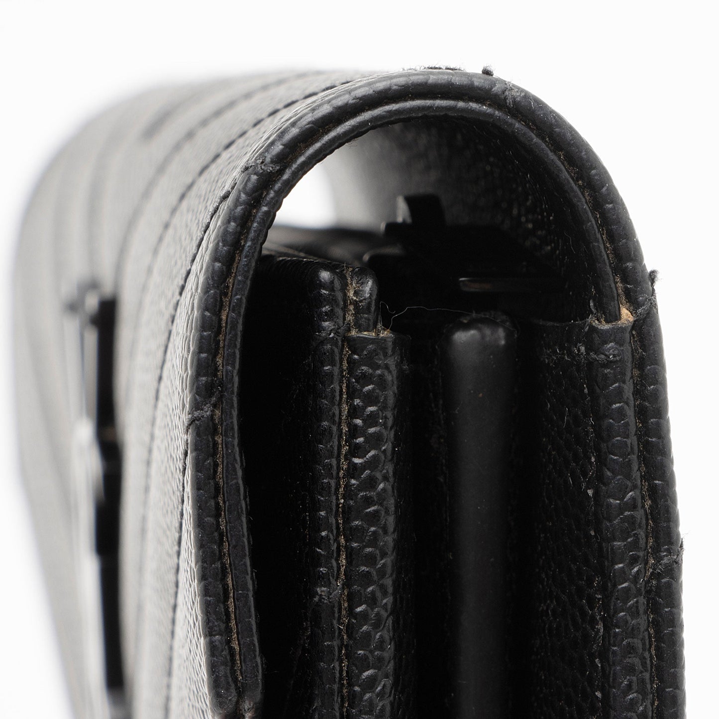 Saint Laurent Matelasse Grain de Poudre Monogram Wallet XsSTMO