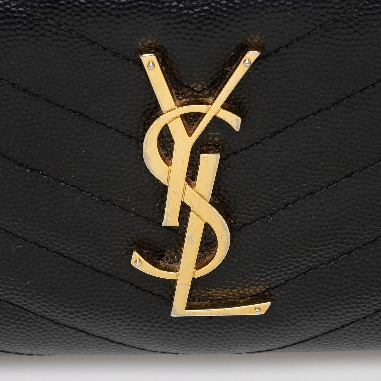 Saint Laurent Matelasse Grain de Poudre Monogram Zip Around Wallet YBU9hg