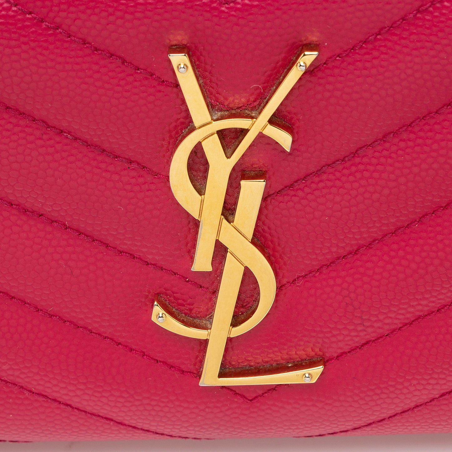 Saint Laurent Matelasse Grain de Poudre Monogram Zip Around Wallet xMdHJp