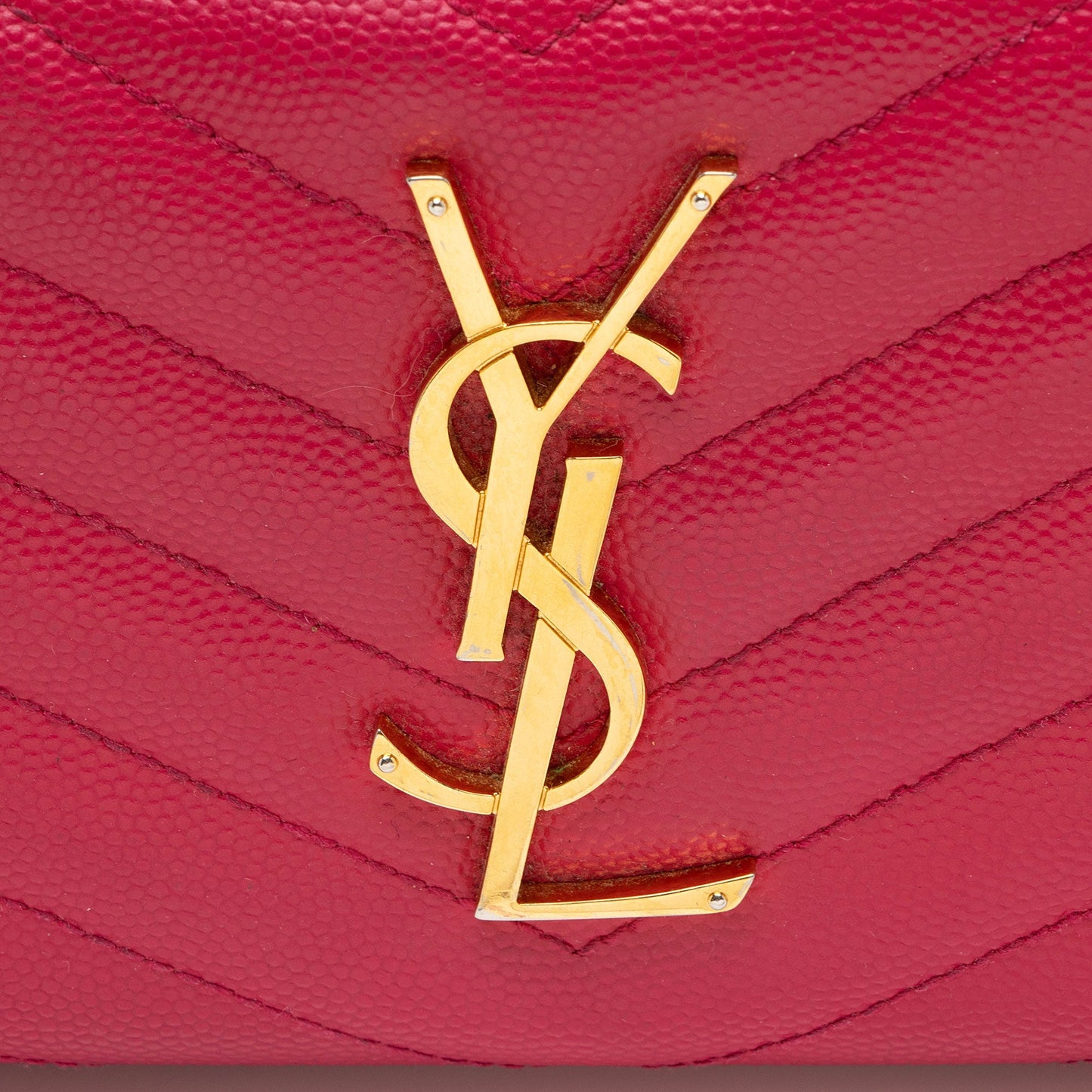 Saint Laurent Matelasse Grain de Poudre Monogram Zip Around Wallet hYPXEX