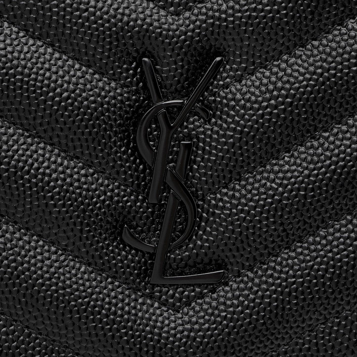 Saint Laurent Matelasse Grain de Poudre Monogram Zipper Card Case JO7h9S