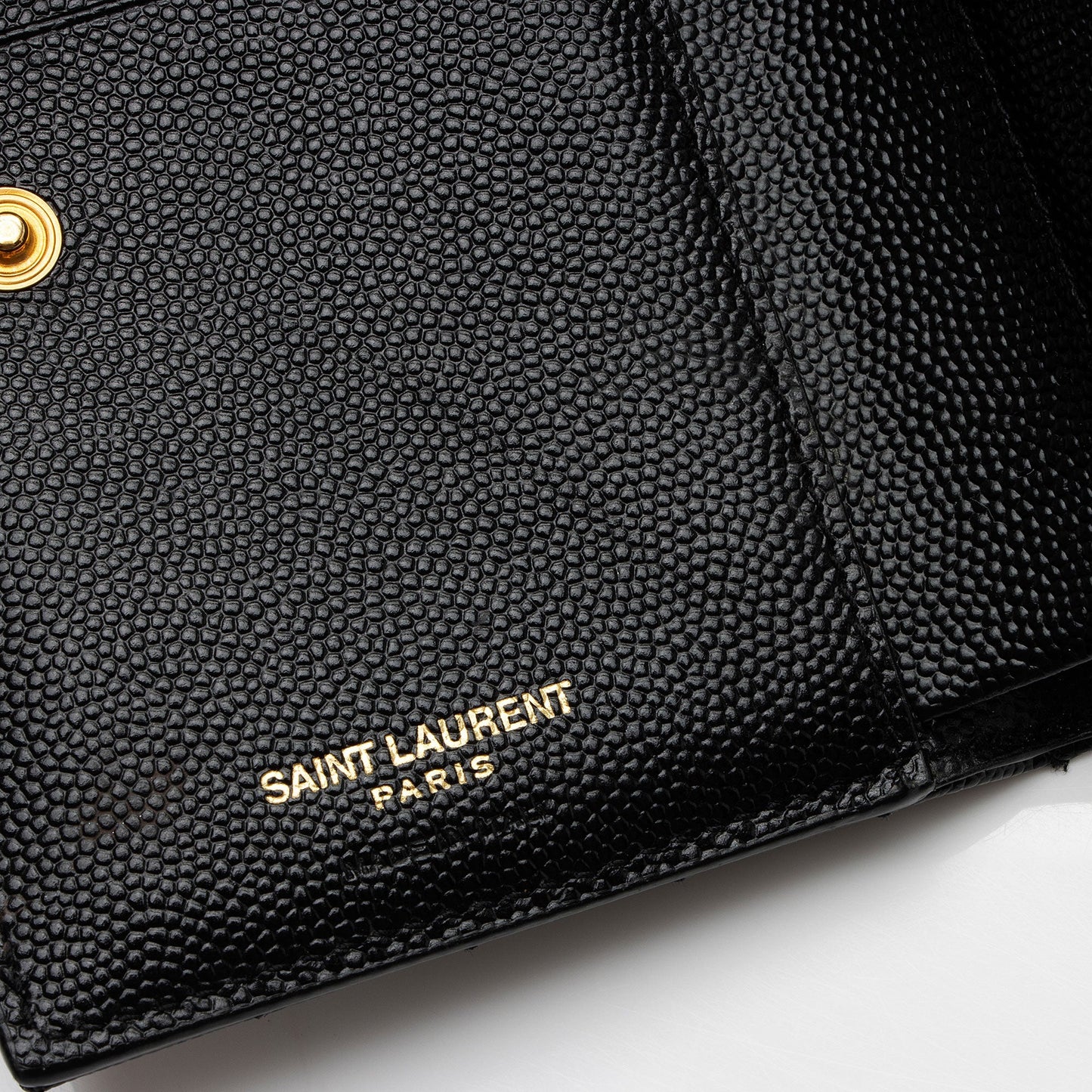 Saint Laurent Matelasse Grain de Poudre Monogram Zipper Card Case GrLbE3