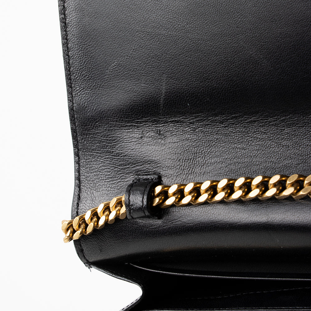 Saint Laurent Patent Calfskin Monogram Kate Wallet on Chain Bag 18096