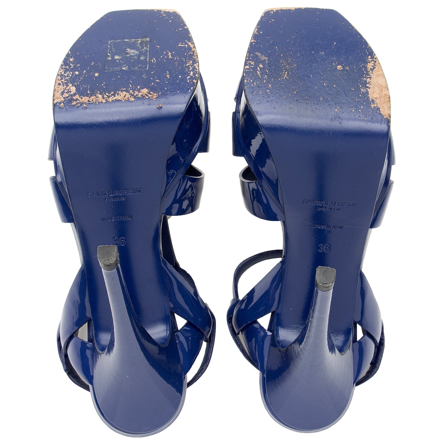 Saint Laurent Patent Leather Tribute Sandals - Size 6 / 36 22302