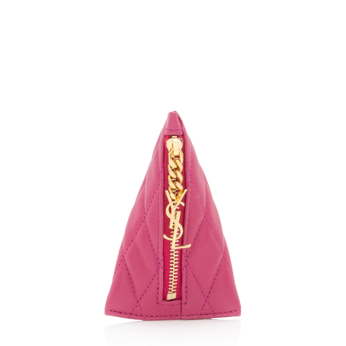 Saint Laurent Quilted Lambskin Triangle Charm ptmawZ