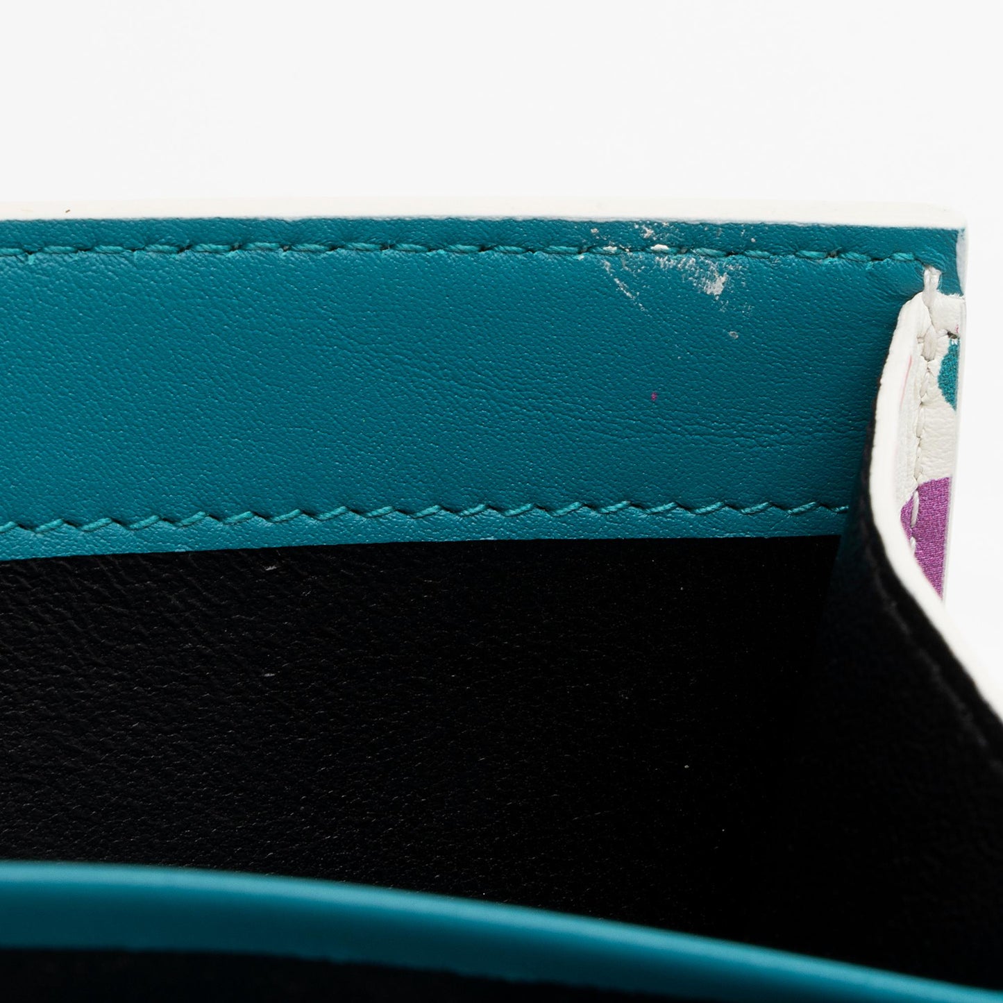 Saint Laurent Smooth Calfskin Floral Mini Chain Wallet 23781