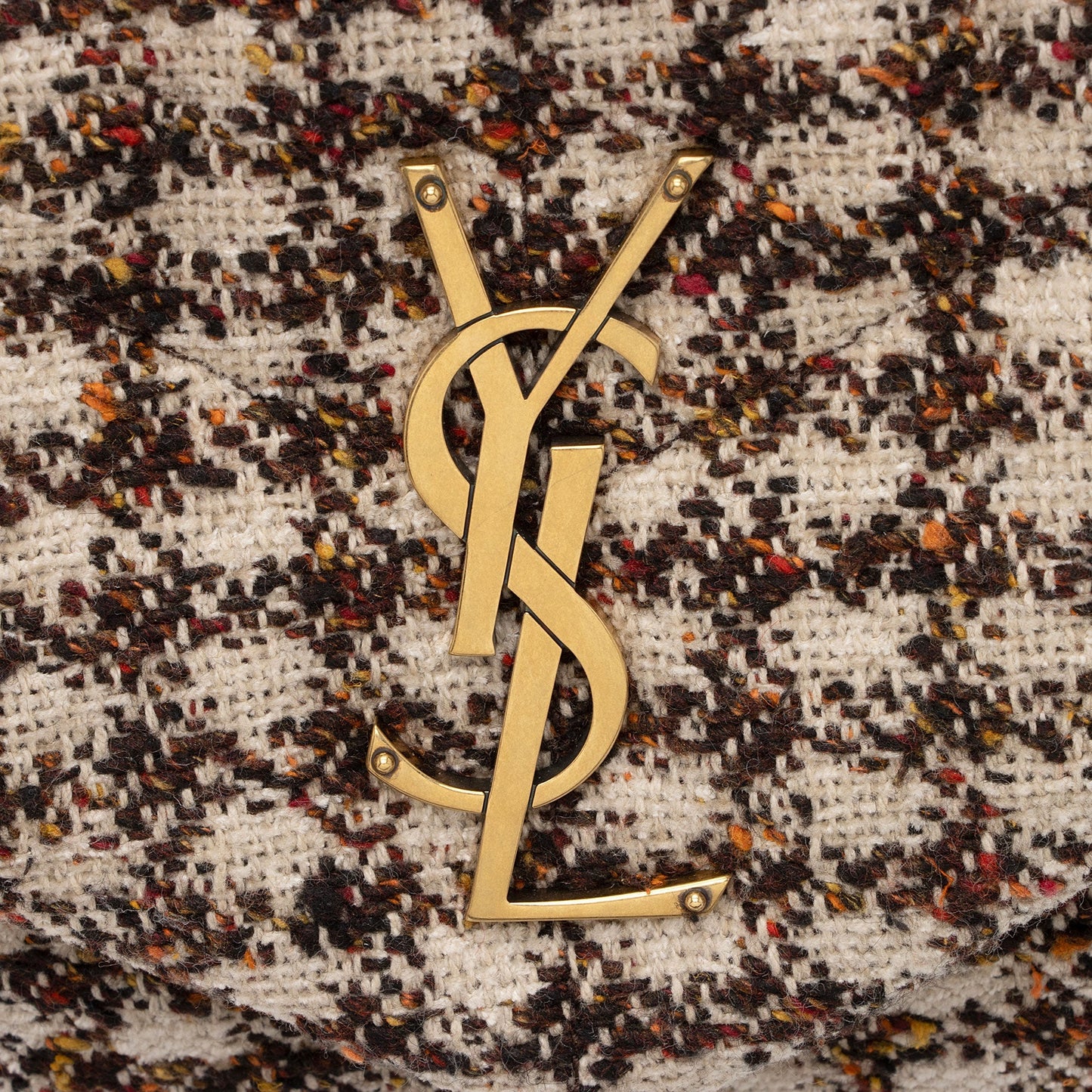 Saint Laurent Tweed Monogram LouLou Chain Medium Shoulder Bag 2WQOI0
