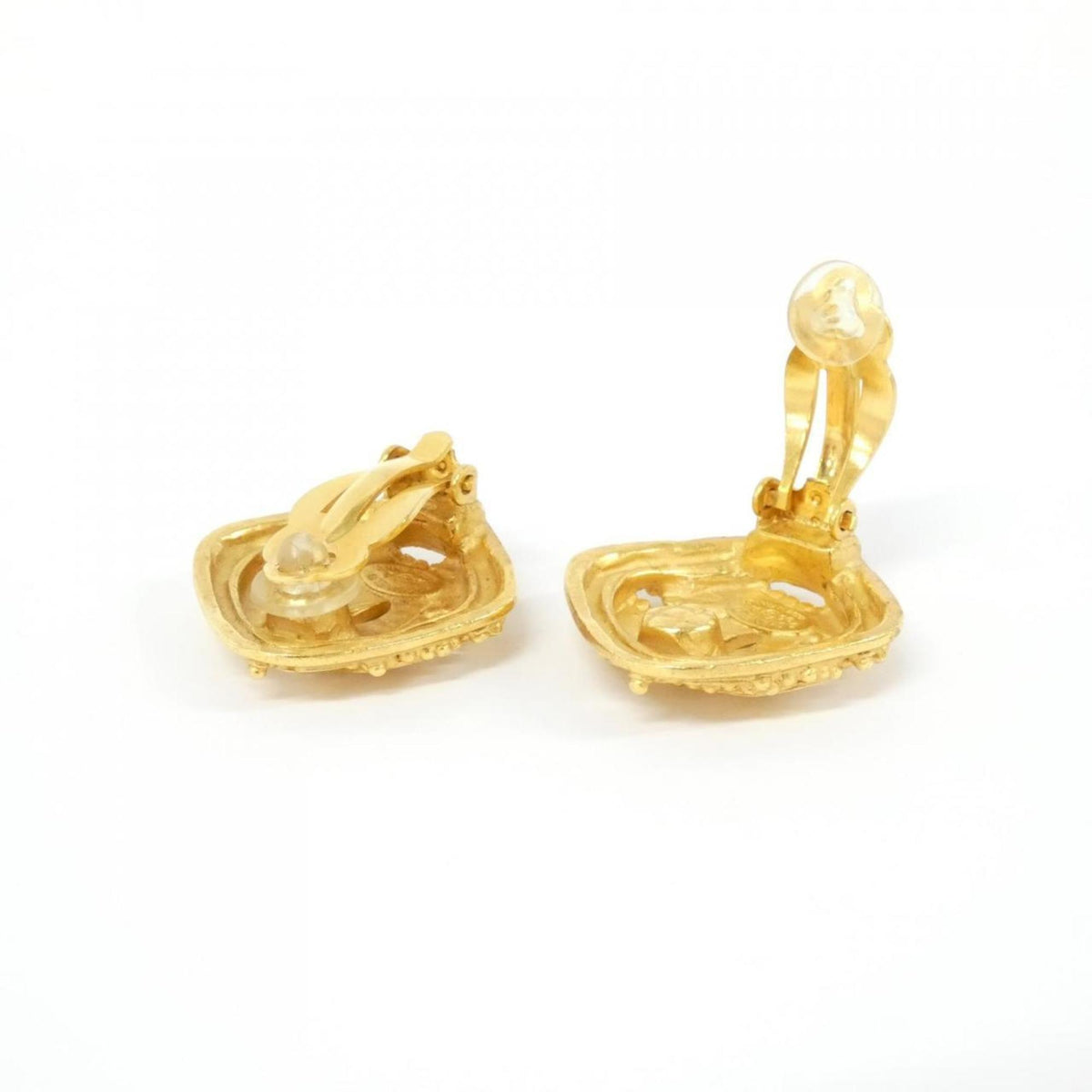 Chanel Gold CC Logo Earrings