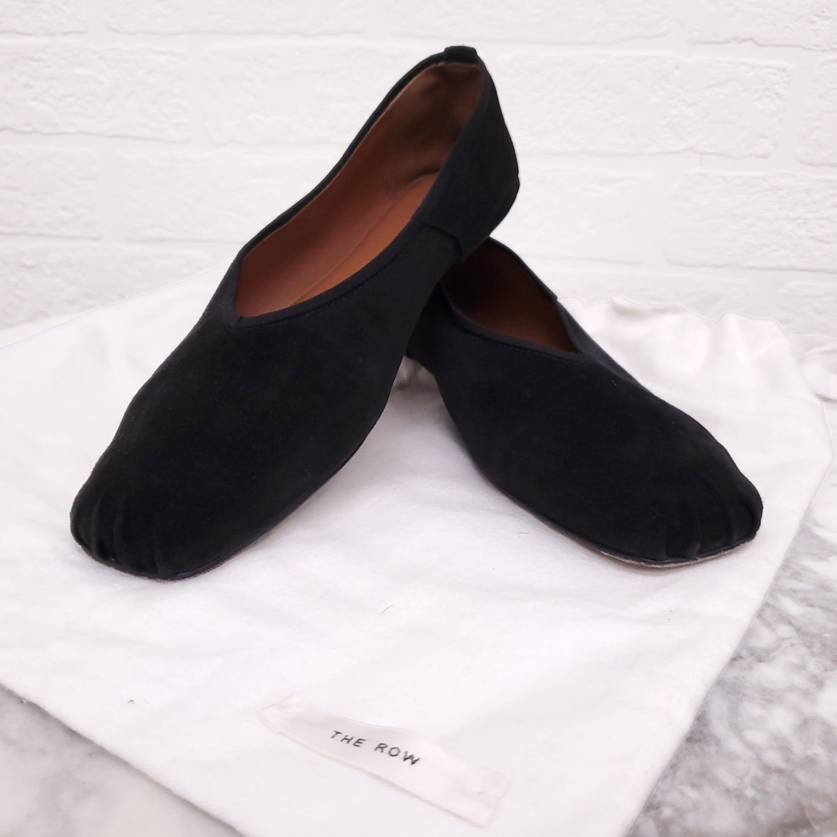 THE ROW BALLERINES EN SUEDE FLATS - SIZE 37.5