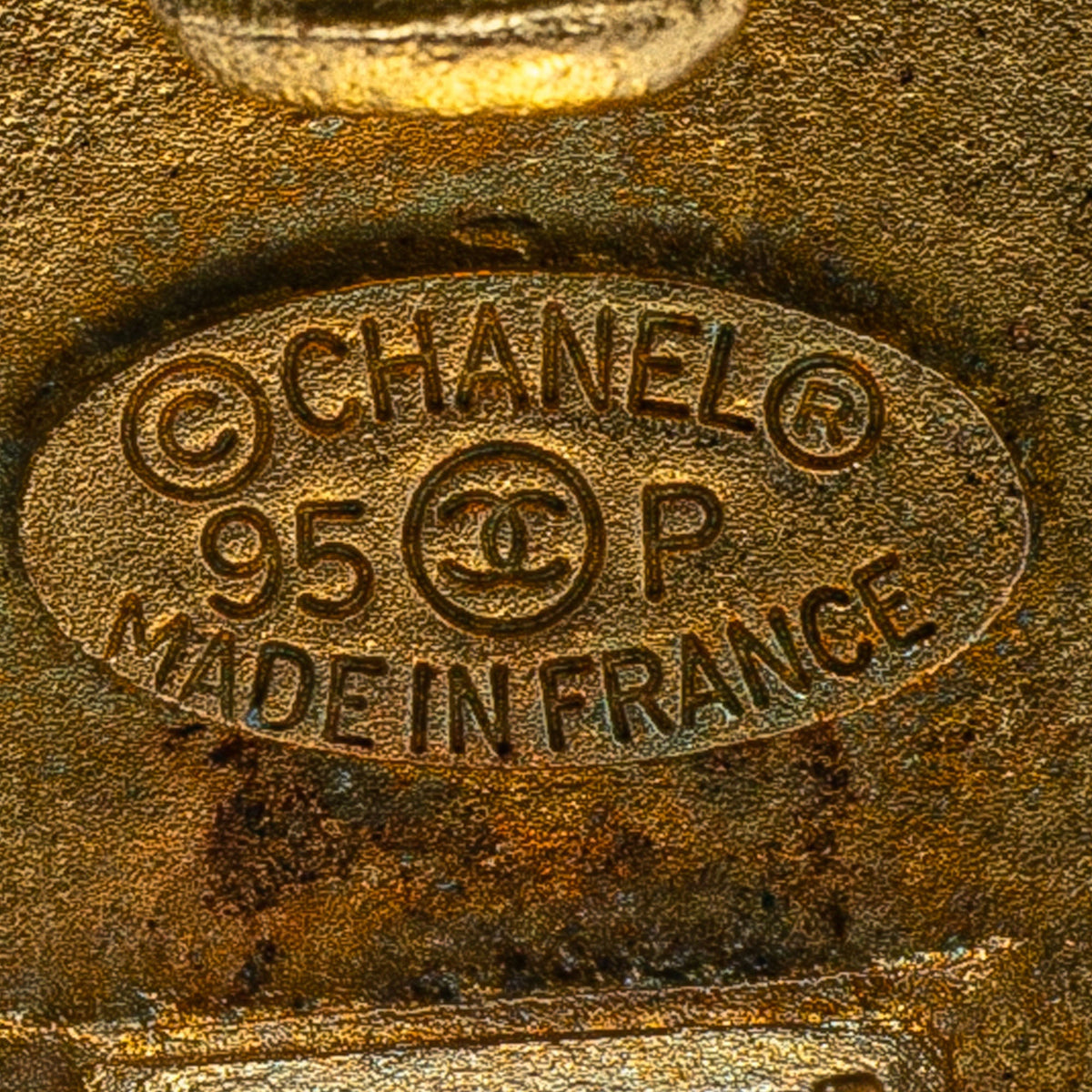 Gold Chanel Gold Plated CC Clip On Earrings