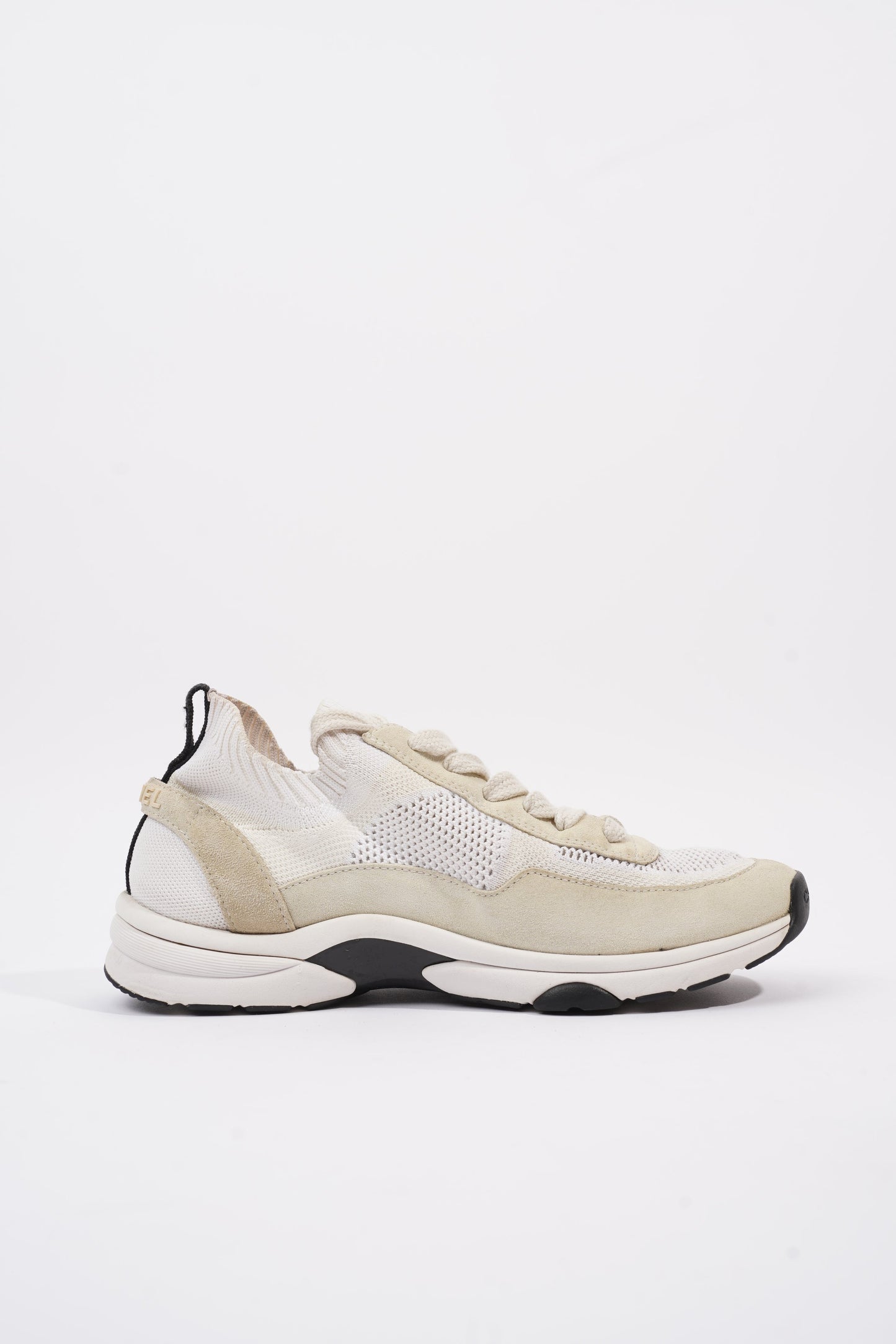 Chanel CC Runners White Cream Suede EU 40 UK 7