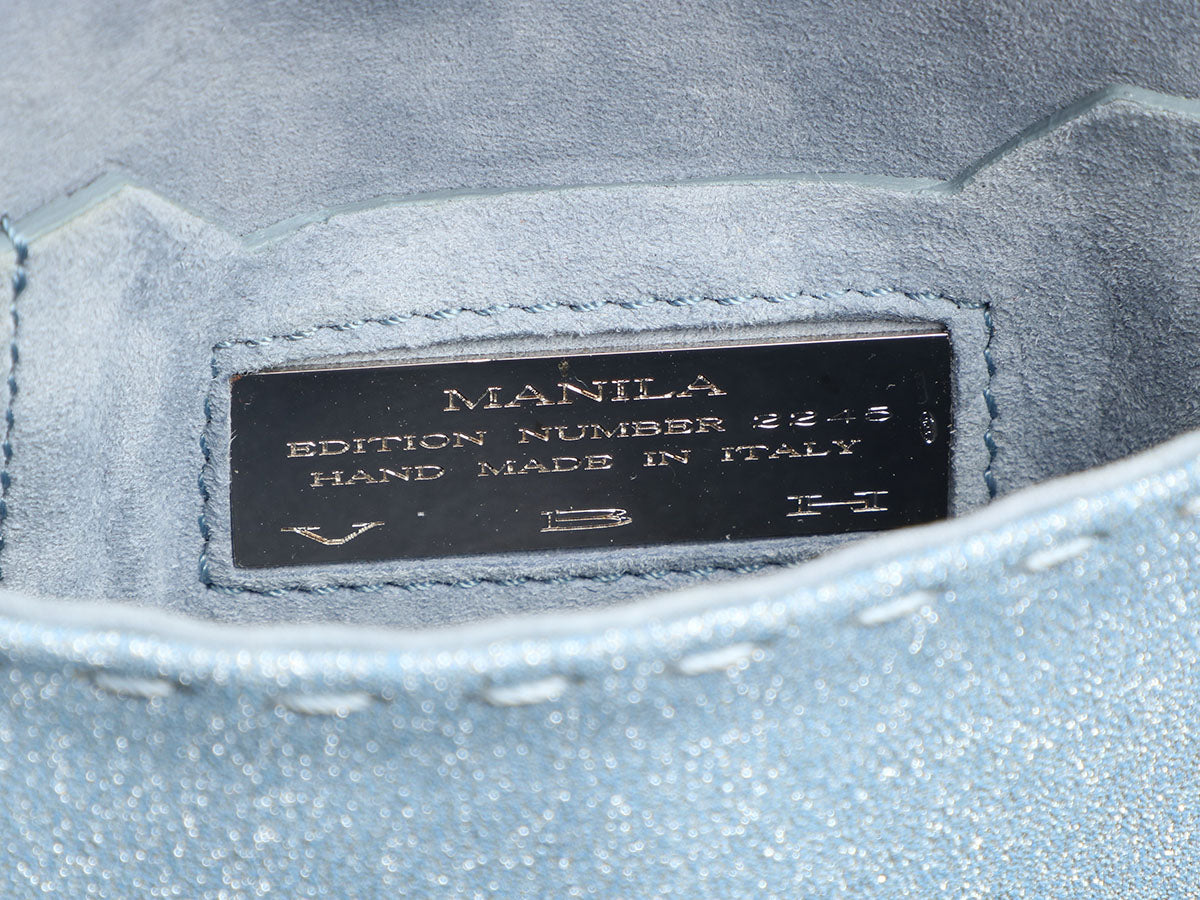 VBH Blue Glitter Manilla Handle Bag