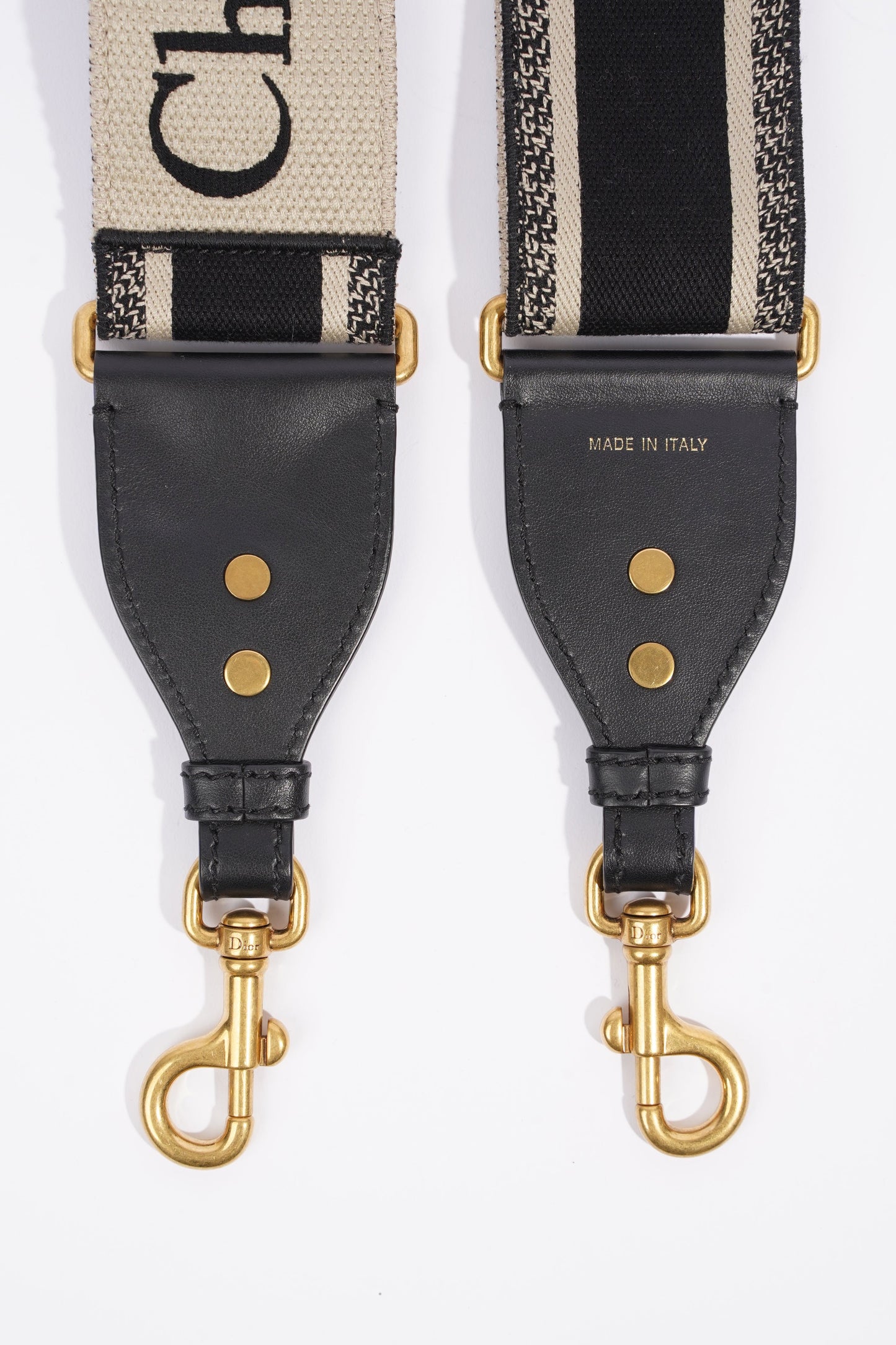Christian Dior Shoulder Strap Navy / Beige Canvas