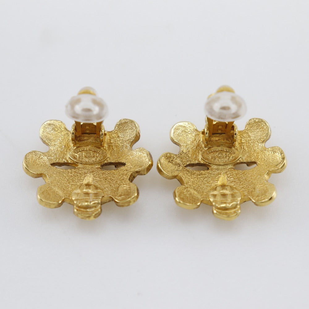 CHANEL Earring Plated Gold gold vintage COCO Mark
