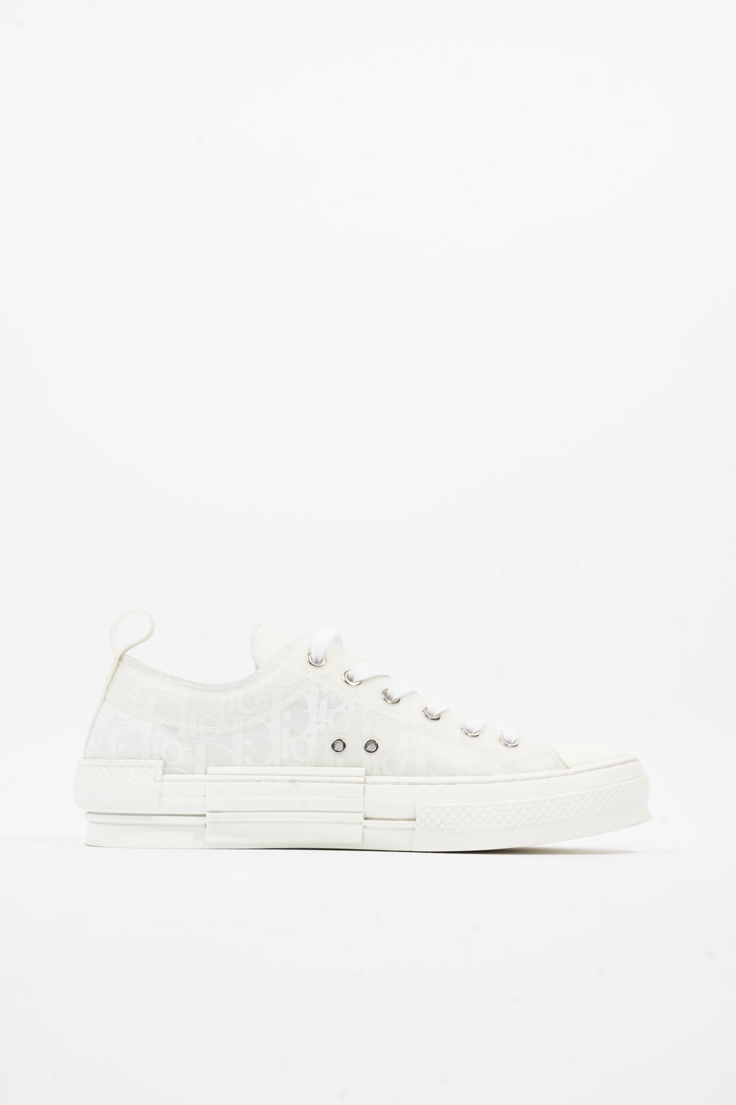 Christian Dior B23 Low Top Sneakers White Canvas EU 42 UK 8