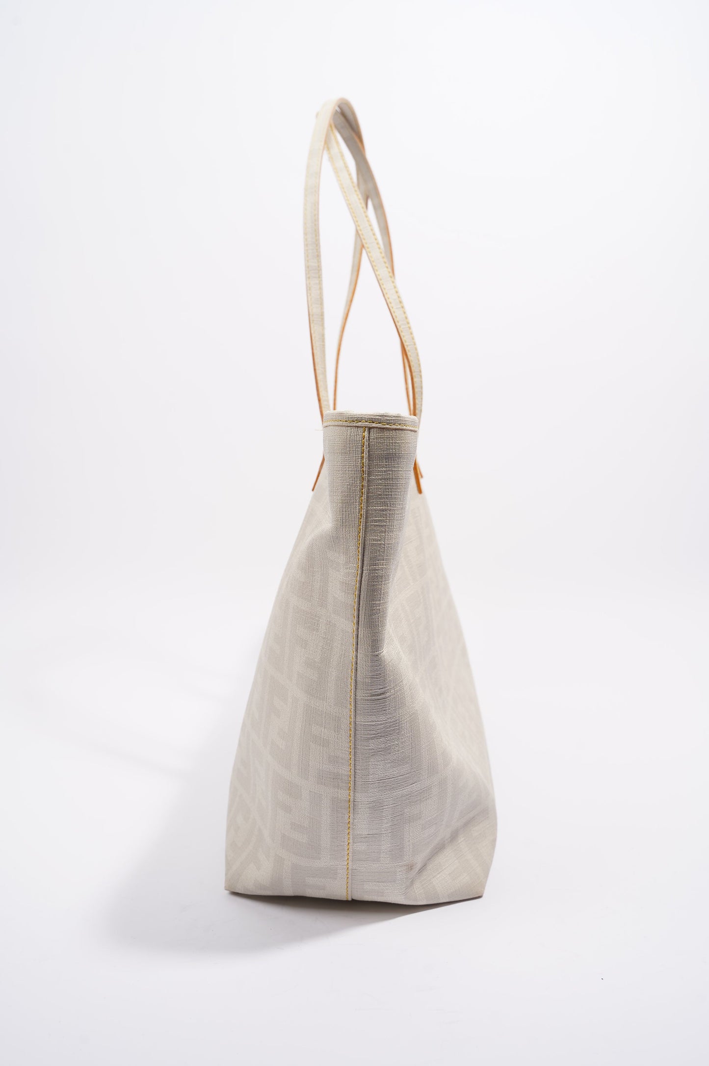 Fendi Zucca Tote Bag White Canvas