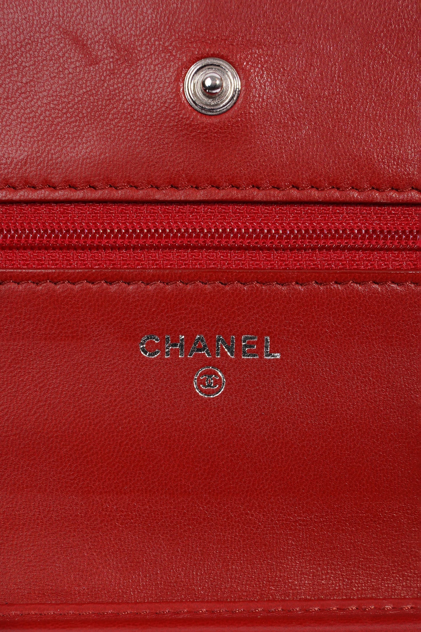 Chanel Wallet On Chain Red