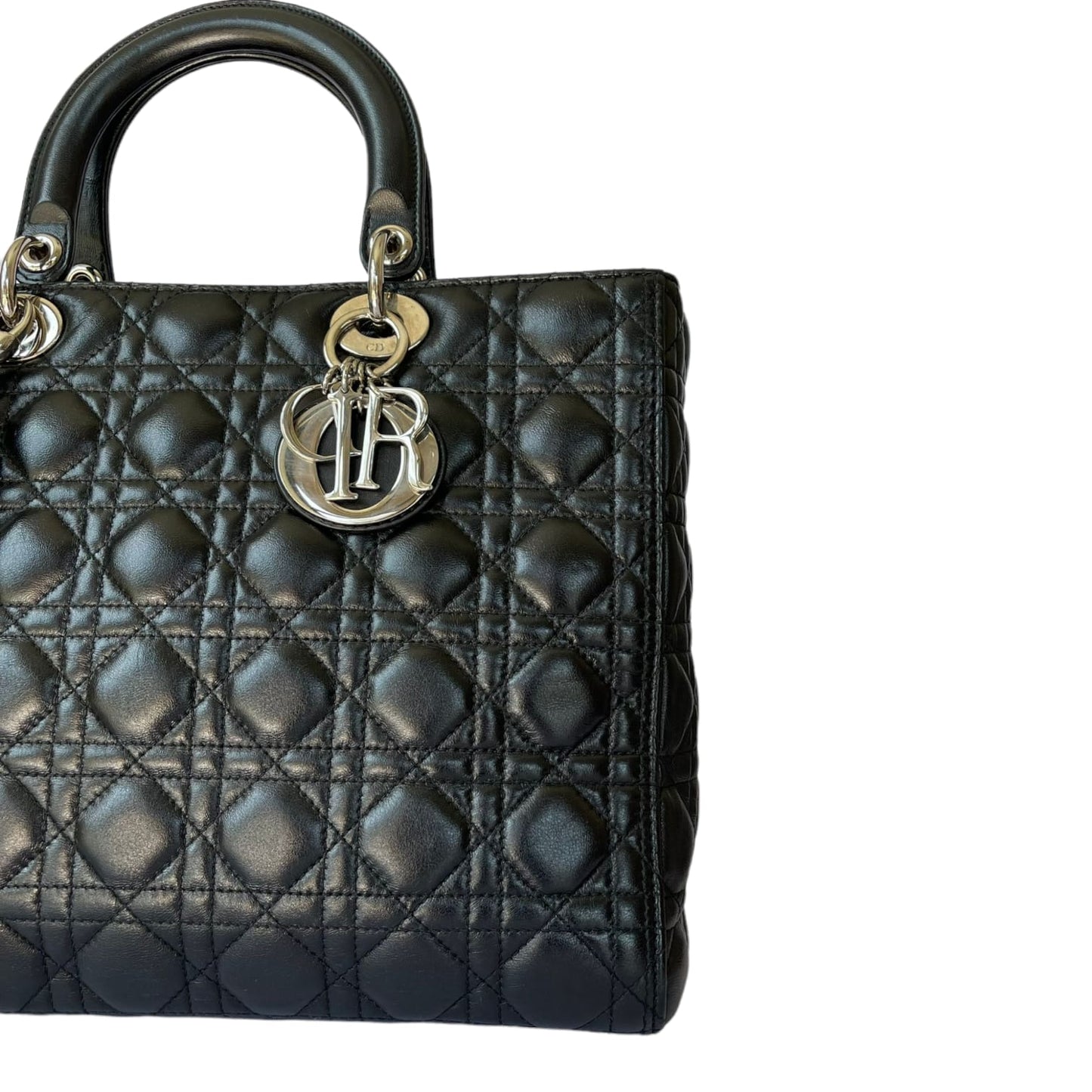 Large Lady Dior Lambskin Black SHW