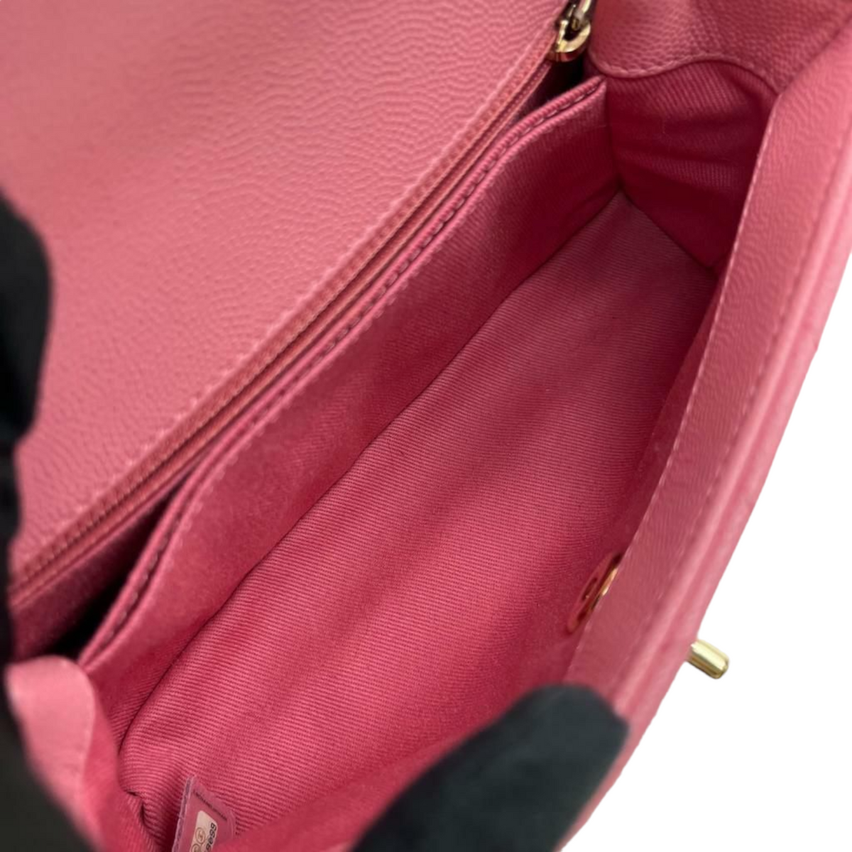 Coco Handle Small Caviar Pink GHW