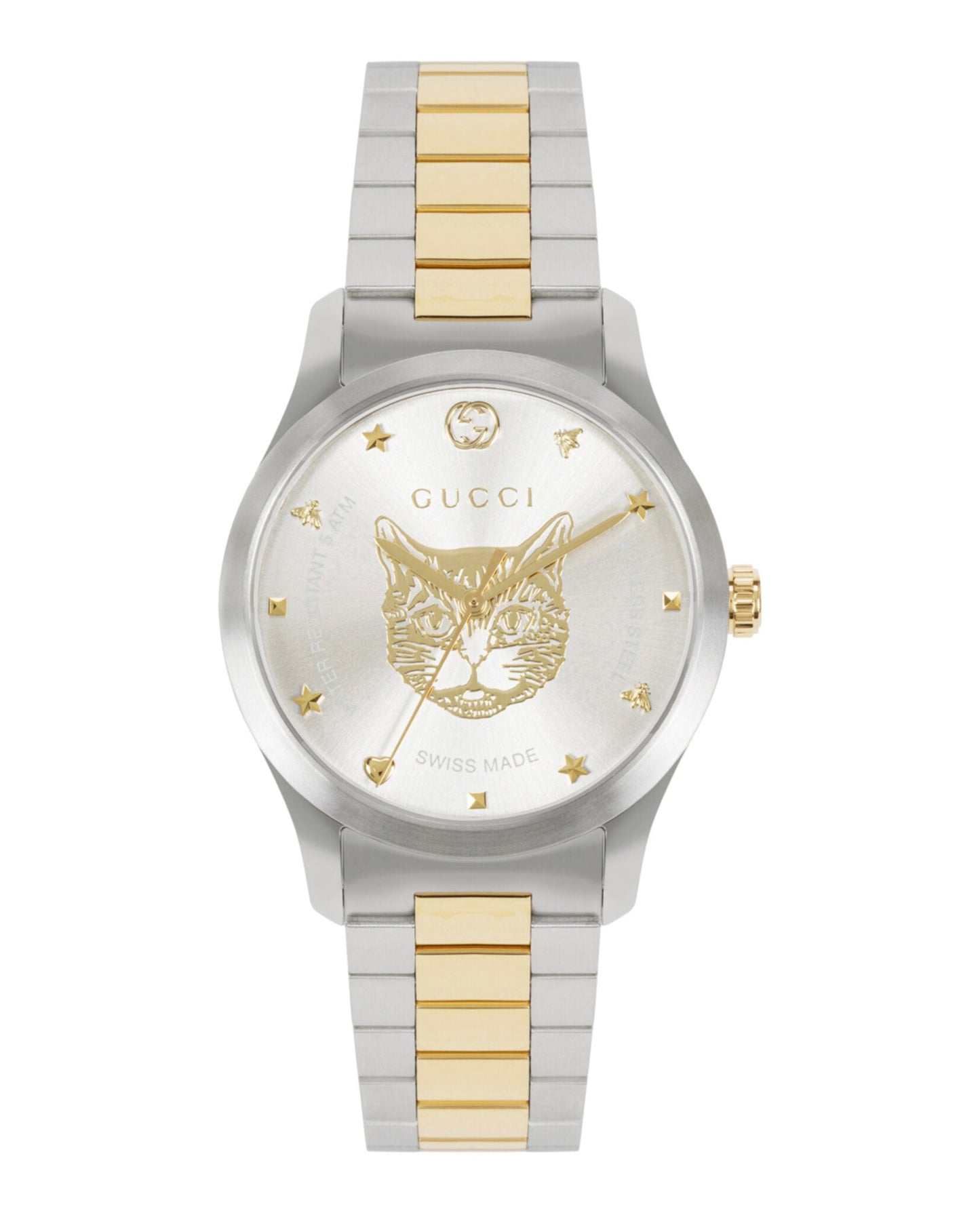 Gucci Womens Two Tone 38mm Bracelet Fashion Watch