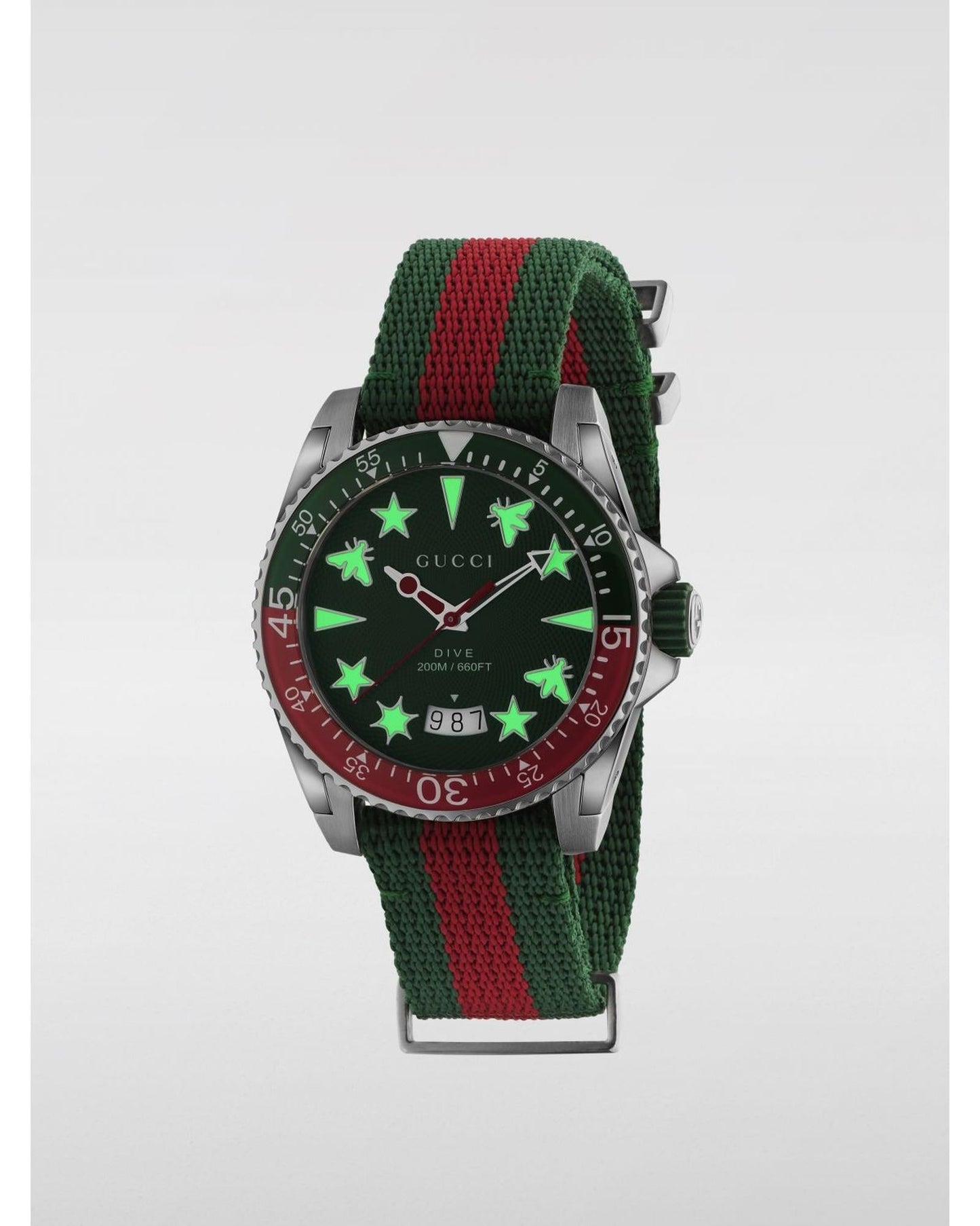 Gucci Dive Watch Men Red Wrist Watches