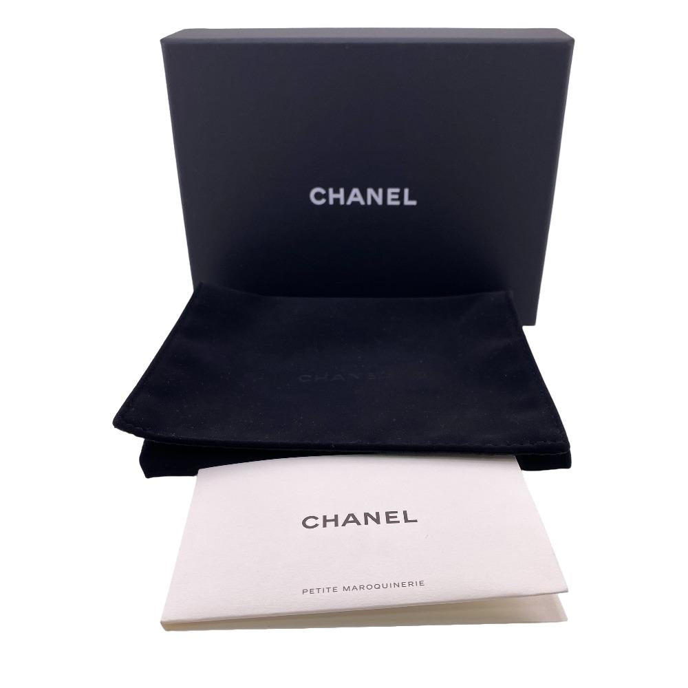 CHANEL Tri-fold wallet leather gold Compact wallet