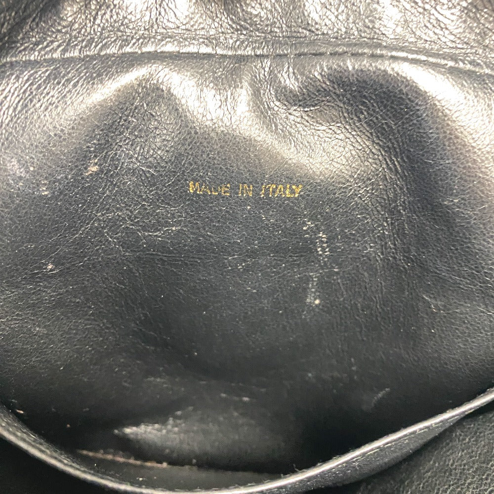 CHANEL Shoulder Bag lambskin black COCO Mark Fringe Matrasse