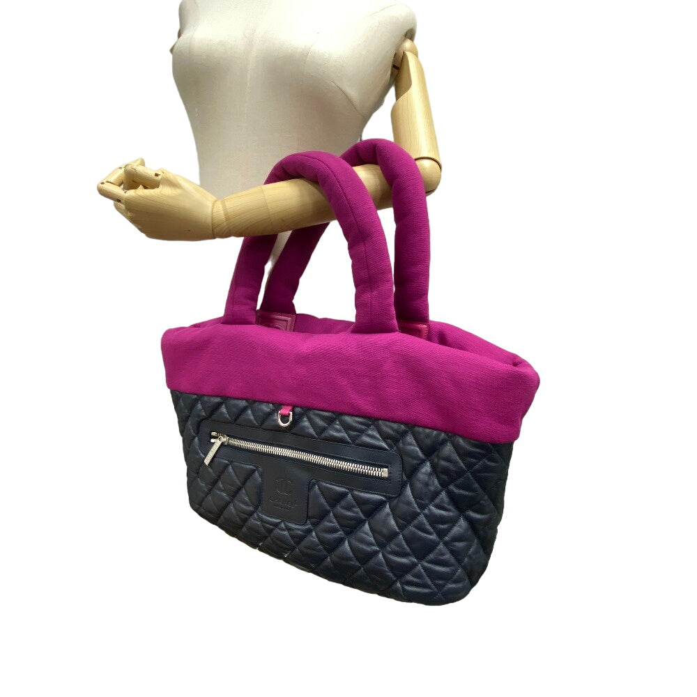 CHANEL Tote Bag leather black Matrasse Cococoon