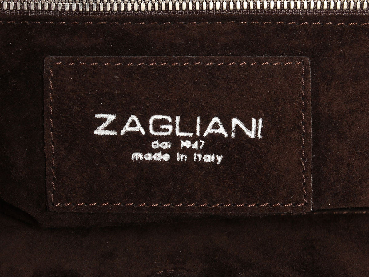 Zagliani Pewter Python Puffy