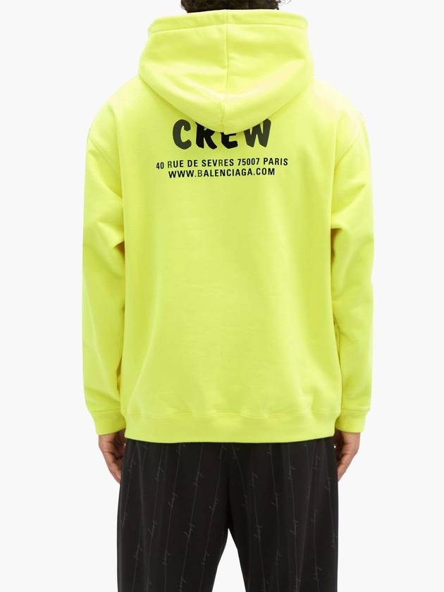 Luxury Balenciaga Logo Print Cotton Hoodie Yellow