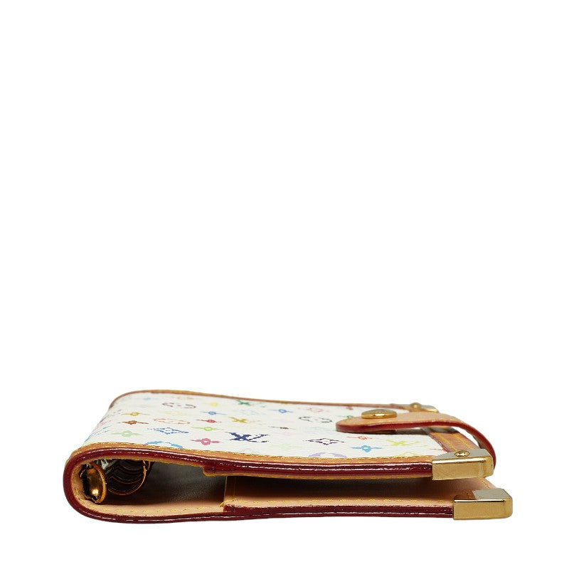 Louis Vuitton Multicolor Agenda PM Handbook Cover R20896 White PVC Leather Louis Vuitton