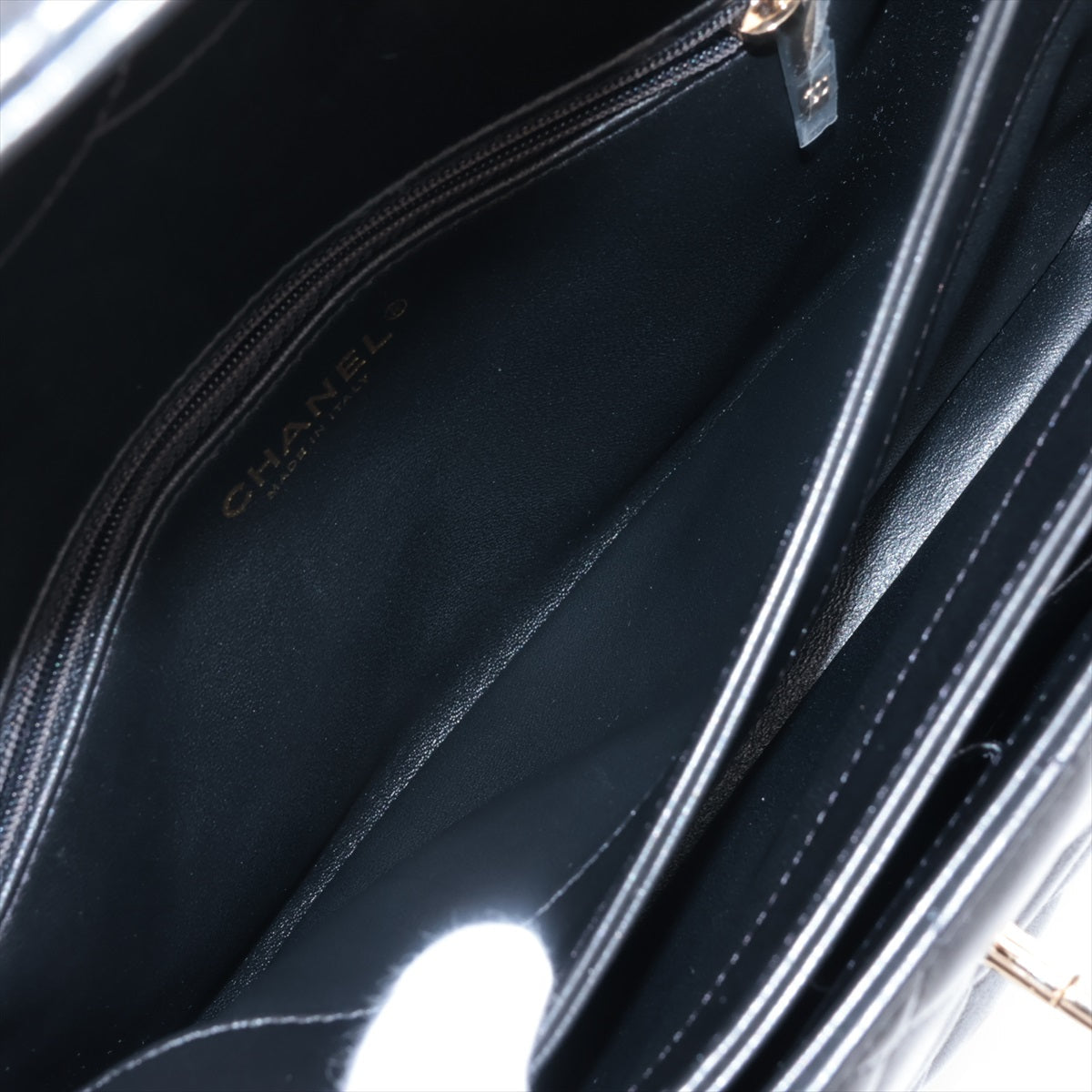 Chanel Matrasse 2WAY Handbag Top Handle Flap Black G 29th