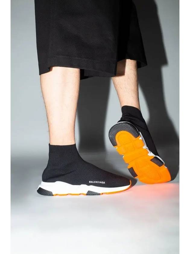 Luxury Balenciaga Speed Runner High Top Sneakers Black Orange
