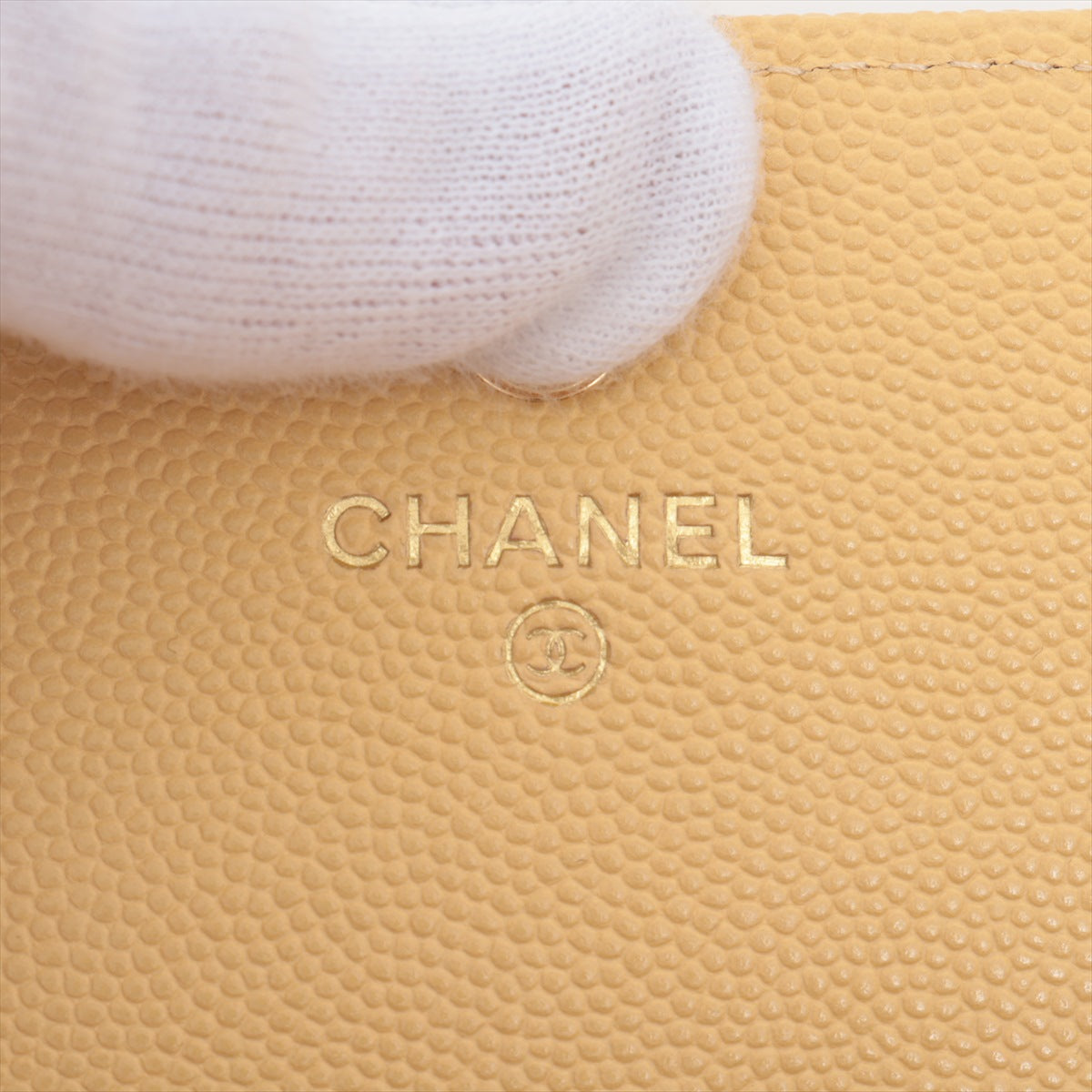 Chanel Matrasse Caviar S Wallet Yellow Gold Random