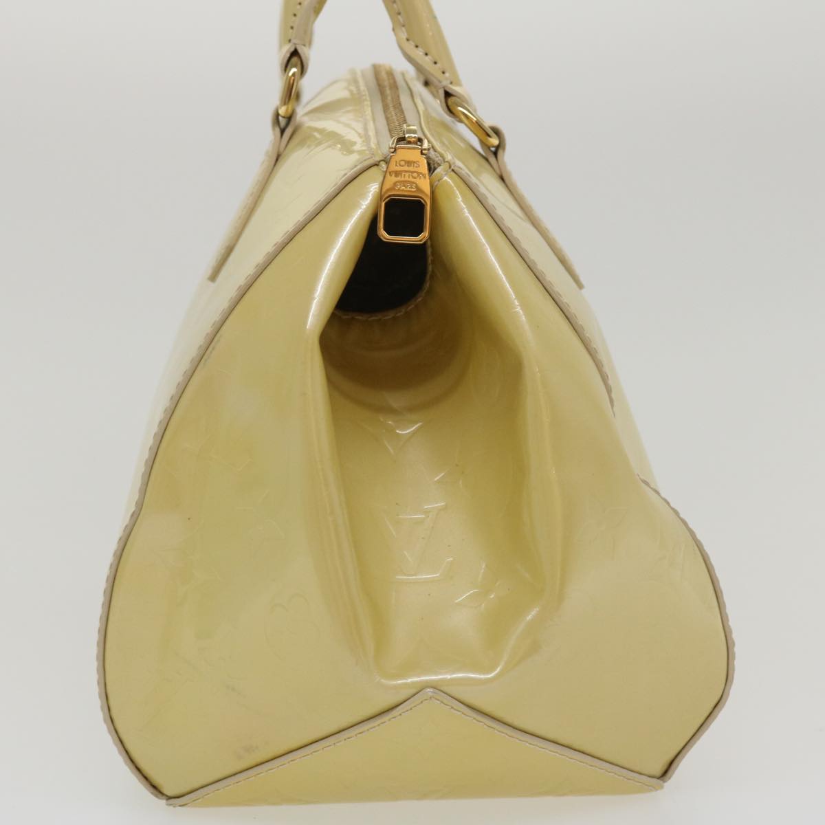 LOUIS VUITTON Monogram Vernis Sherwood GM Hand Bag Broncorail M91487 Auth ac1780