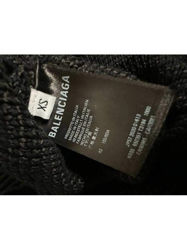 Luxury Balenciaga BB embroidered logo knit
