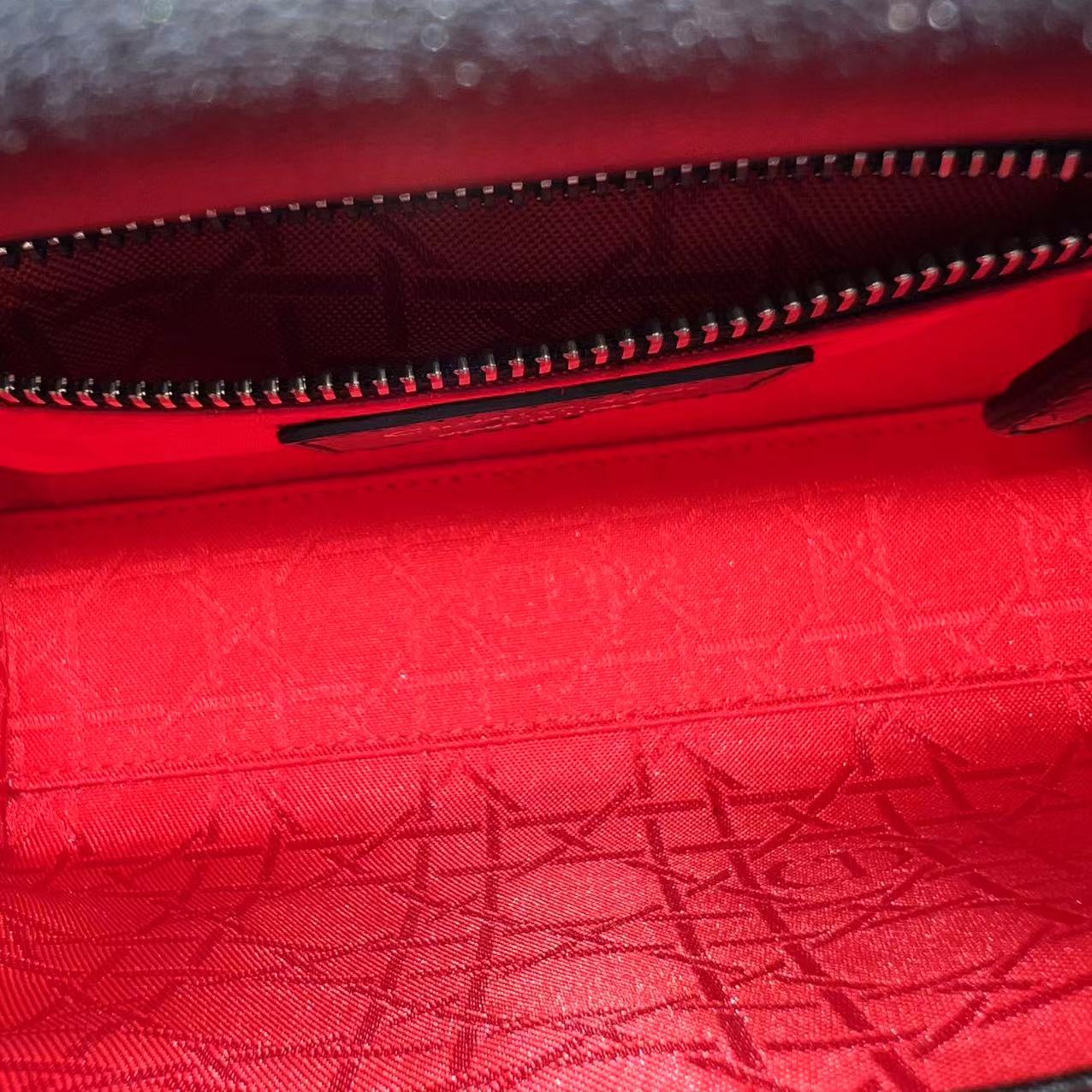 *Adjustable Strap* Lady Mini Cannage Lambskin Black Silver Hardware