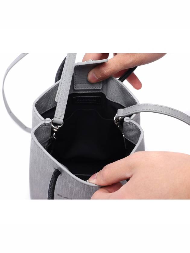 Luxury Balenciaga Logo Top Handle Tote Bag Grey