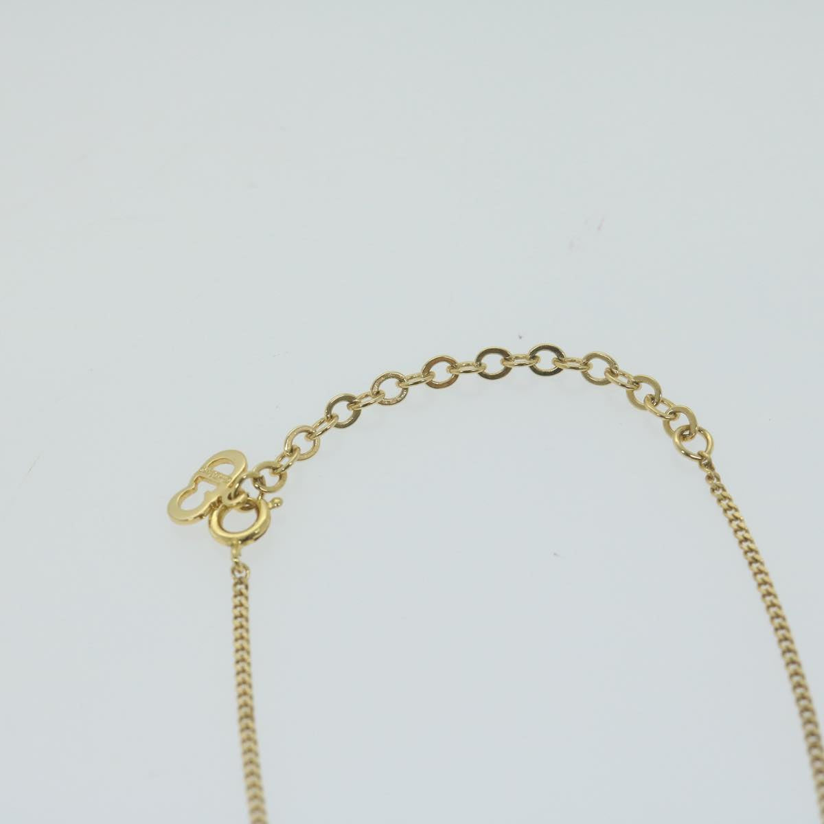 CHRISTIAN DIOR Necklace metal Gold Auth am5778