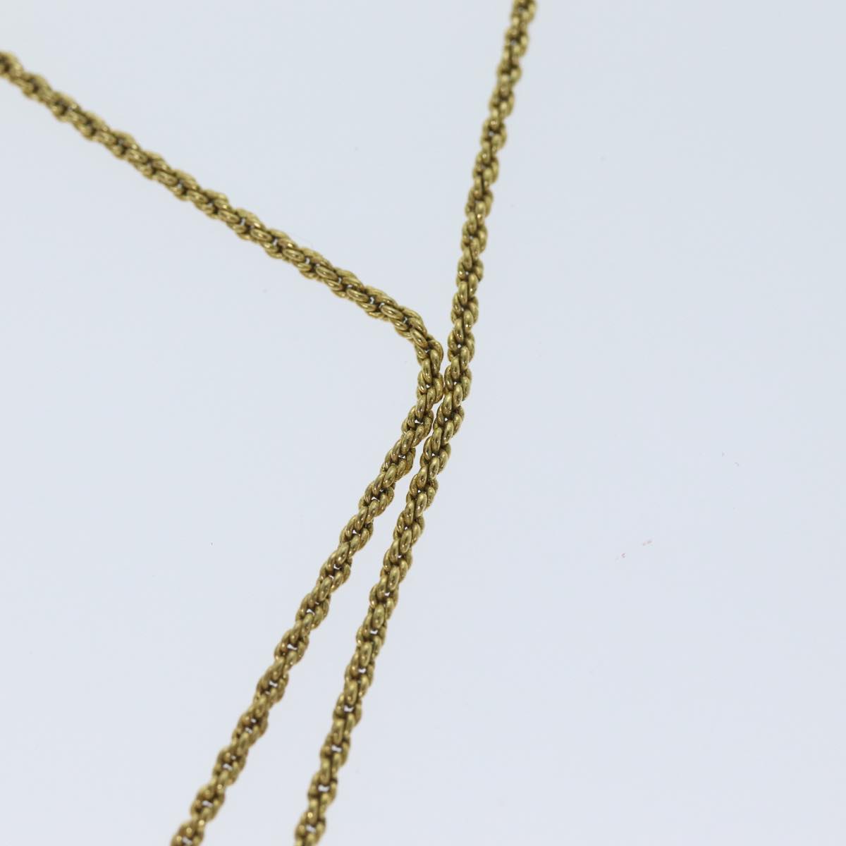 CHRISTIAN DIOR Necklace Metal Gold Auth am6178
