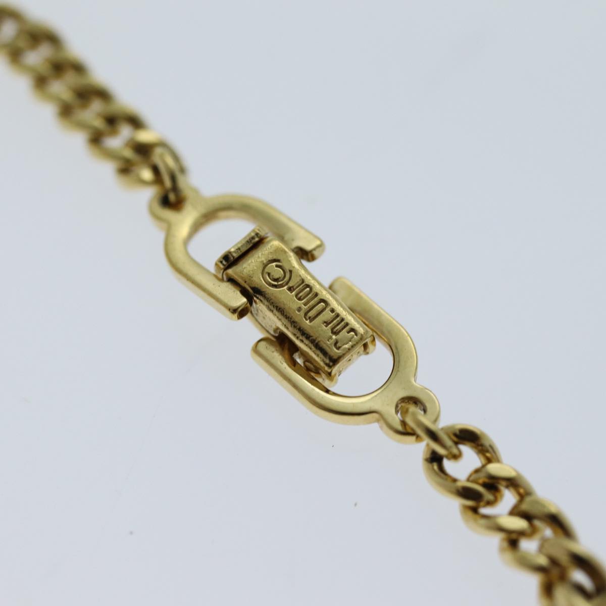 CHRISTIAN DIOR Bracelet Metal Gold Auth am6231