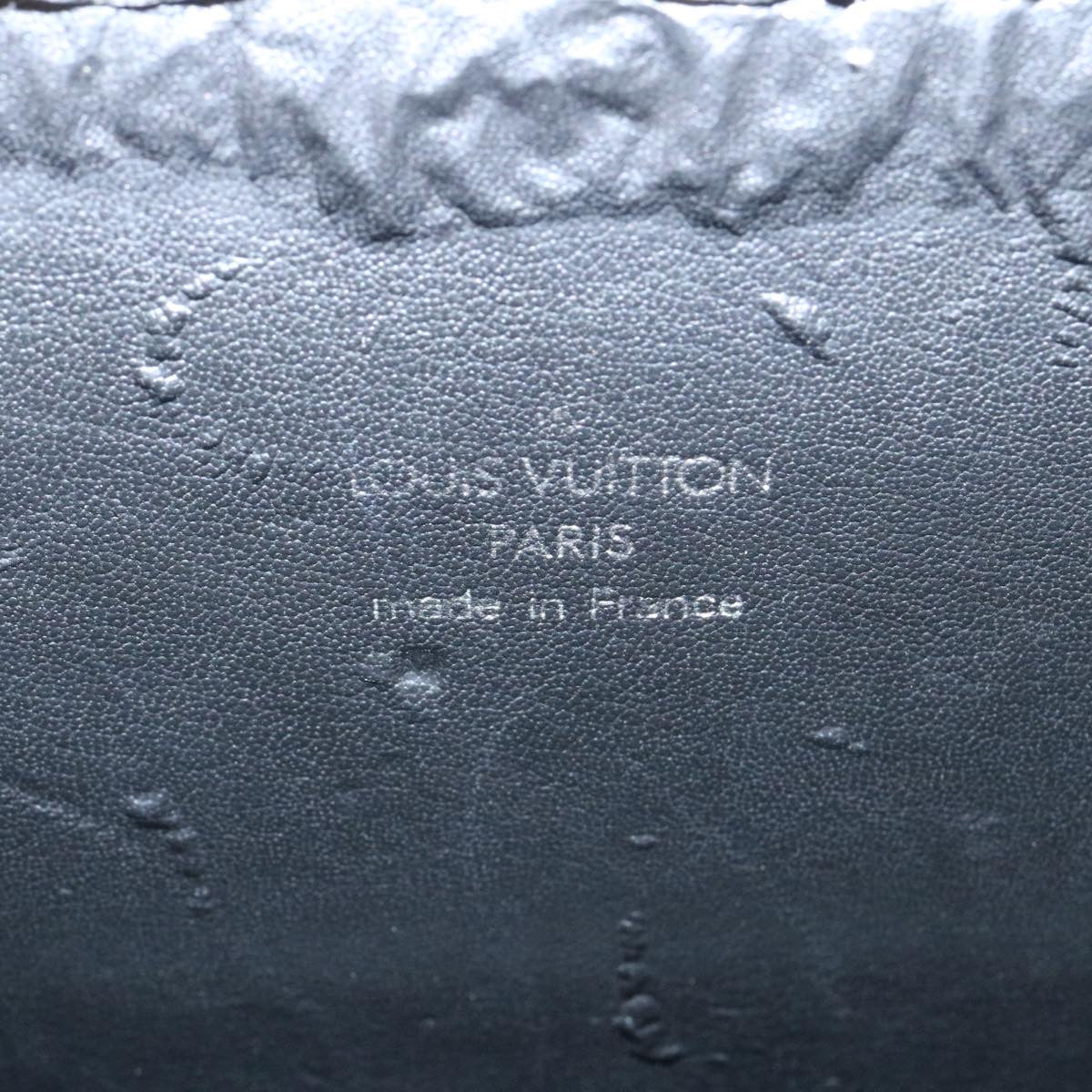 LOUIS VUITTON Taiga Porte Documents Rozan Business Bag Black M30052 Auth ar6487