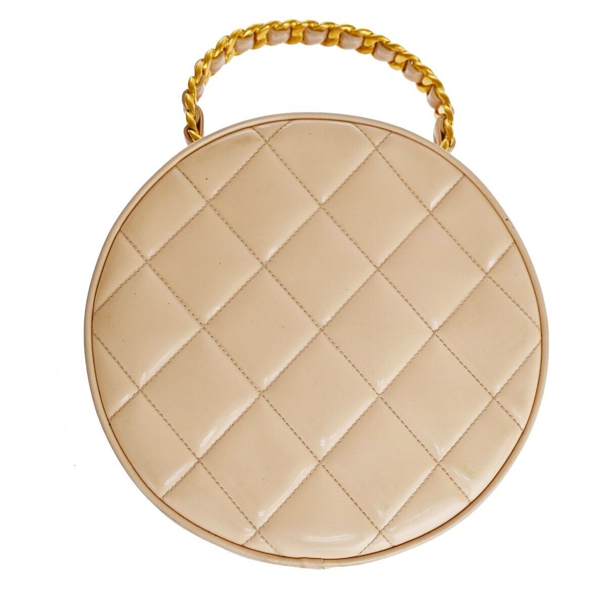 Chanel Cc Matelasse Round Vanity Chain