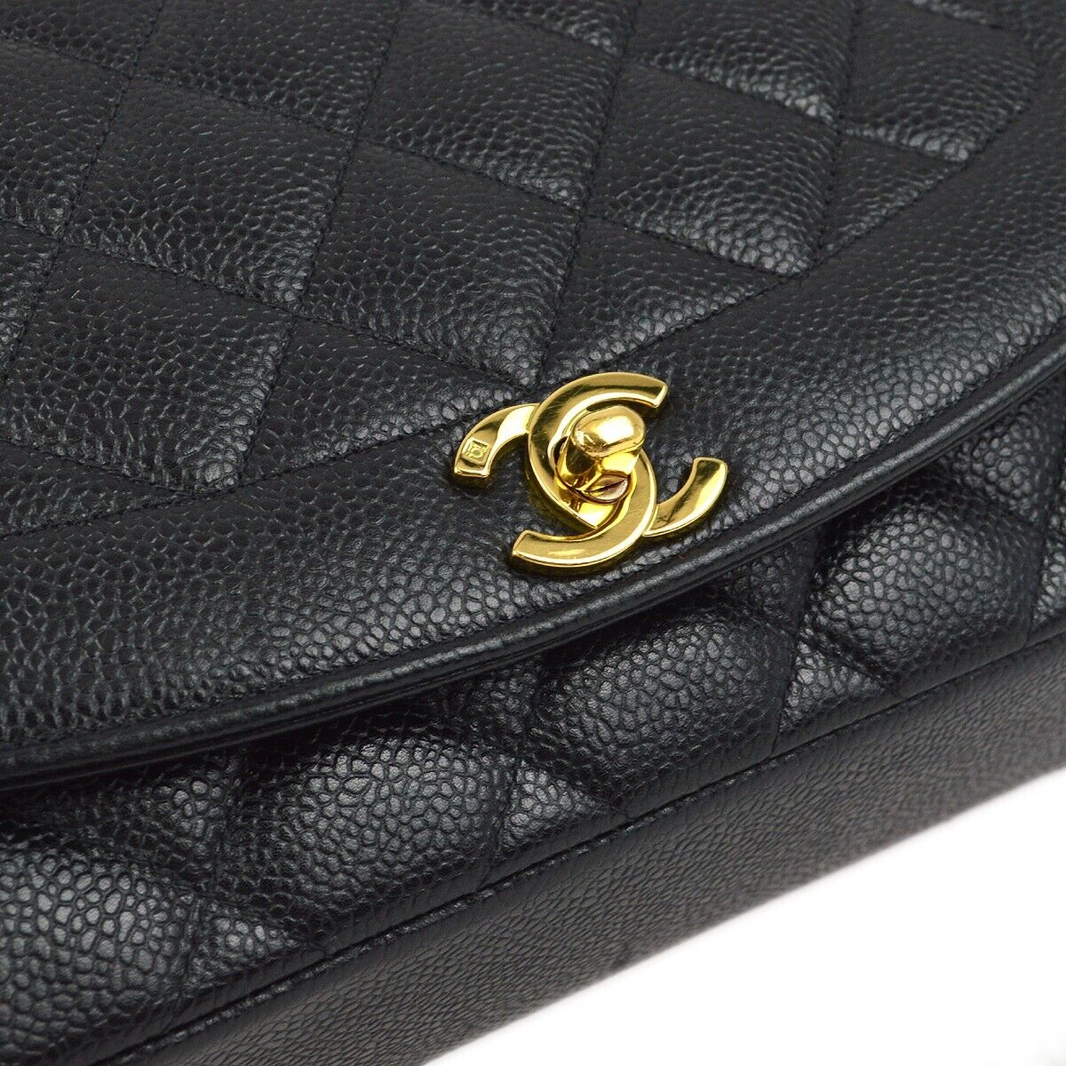 Chanel Black Caviar Medium Diana